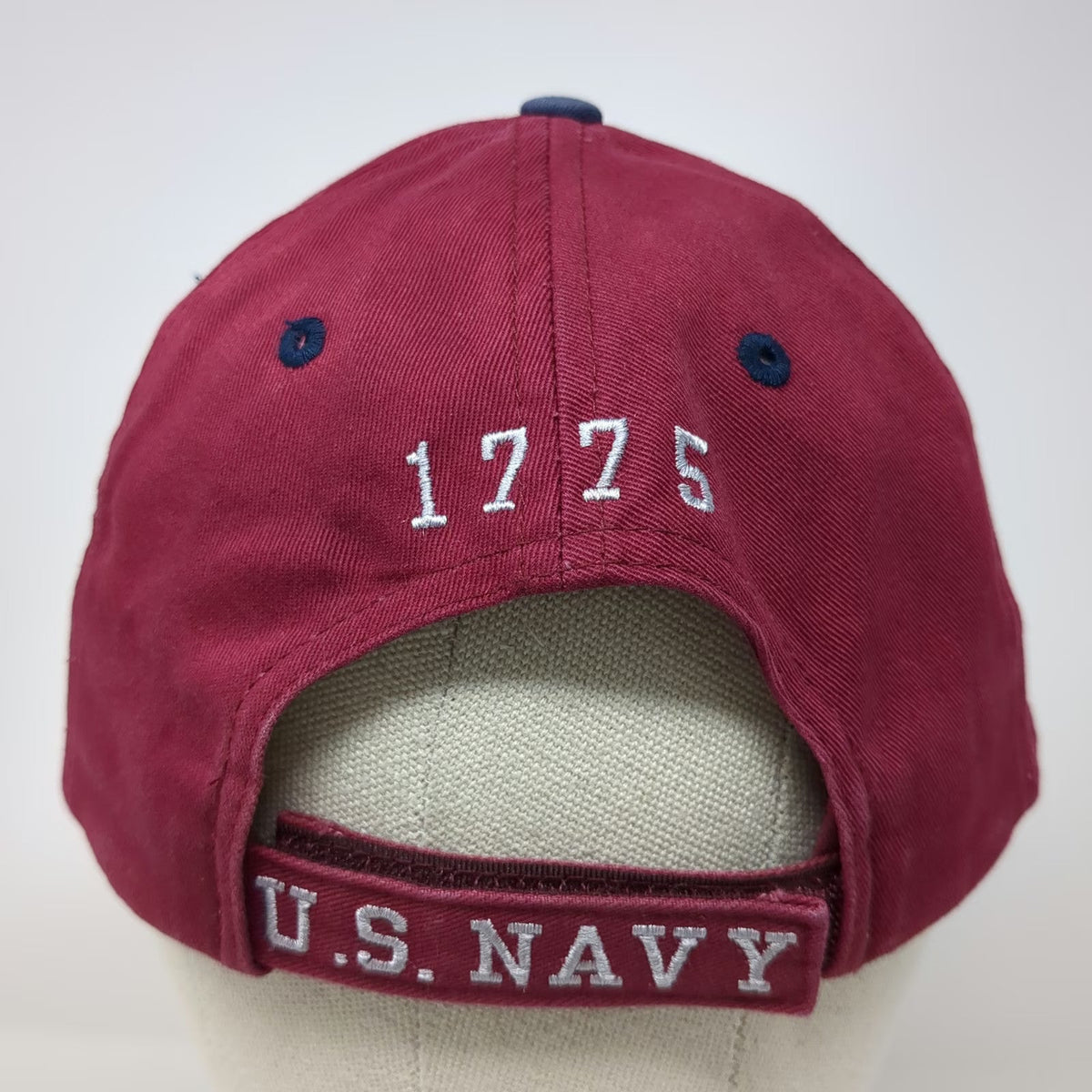 Force Baseball Cap Red Blue White One Size US Navy 1775 Strapback Military Hat