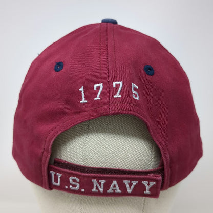 Force Baseball Cap Red Blue White One Size US Navy 1775 Strapback Military Hat