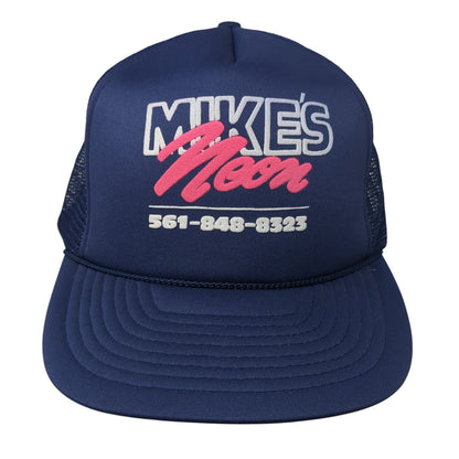 Mike's Noon 561-848-8323 Trucker Hat Blue One Size Adjustable Mesh Back San Sun