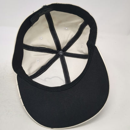 Disney Baseball Cap White One Size Grumpy Seven Dwarfs Flocked Graphic Art Hat