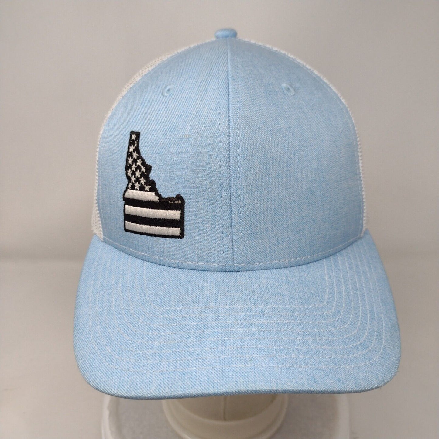 Fahrenheit Snapback Mesh Back Trucker Hat Blue OSFM Embroidered