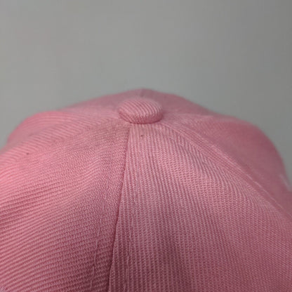 Breast Cancer Awareness Ribbon Strapback Hat Pink OSFA Embroidered