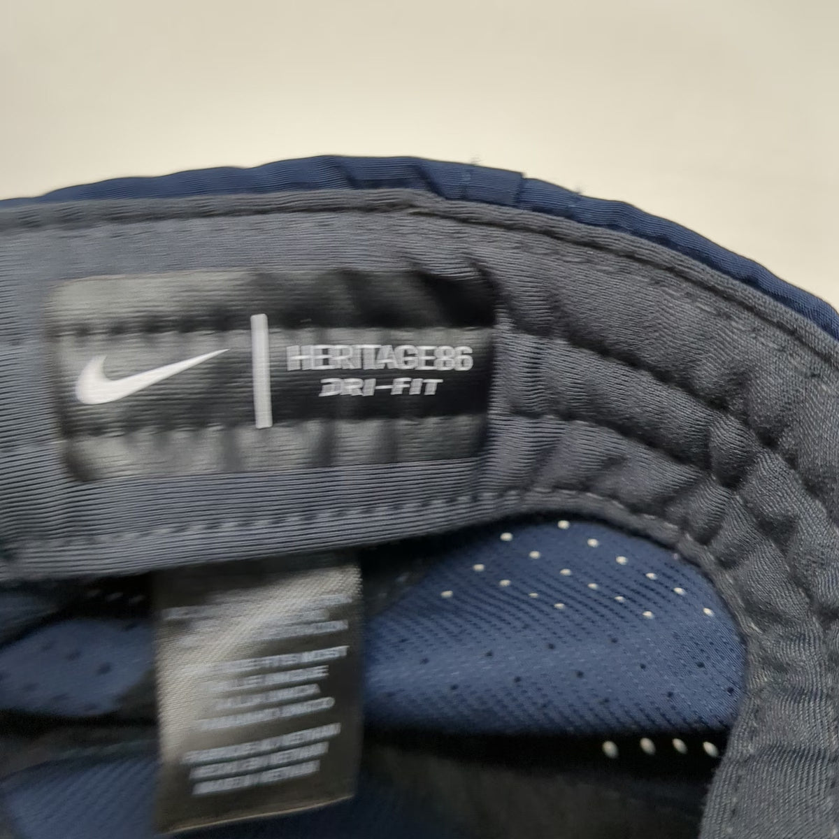 Nike Baseball Cap Blue One Size View Embroidery Dri-Fit Perforated Strapback Hat