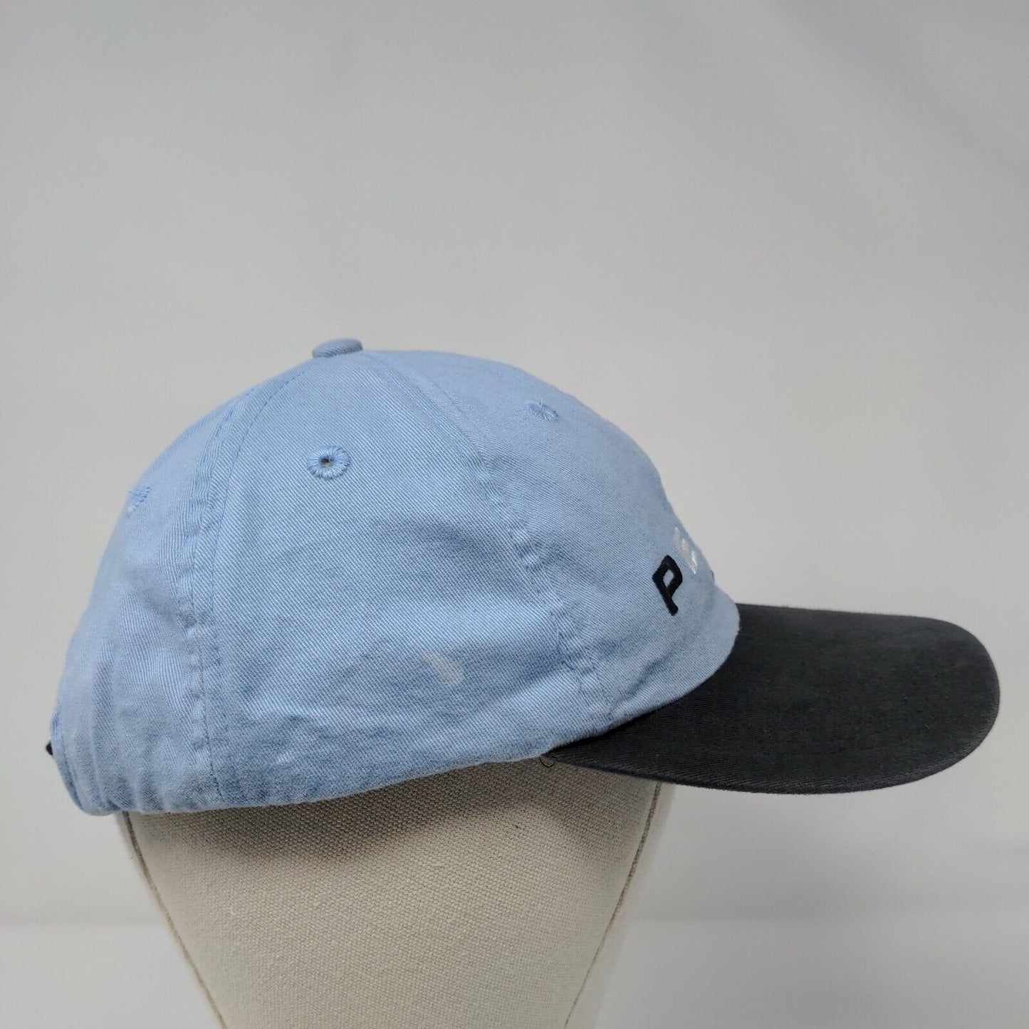 Pepsi Strapback Hat Blue OSFA Adjustable Embroidered Colorblock 6 Panel
