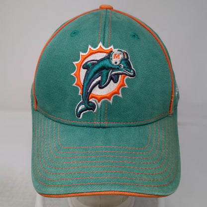 Miami Dolphins NFL Reebok Green Orange One Size Cap Embroidered Strapback Hat