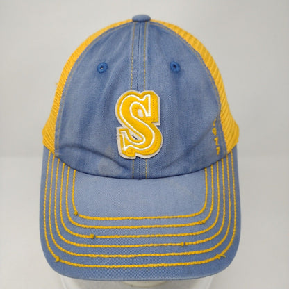 Letter S Patch Snapback Trucker Hat Multi OSFA Mesh Back American Needle