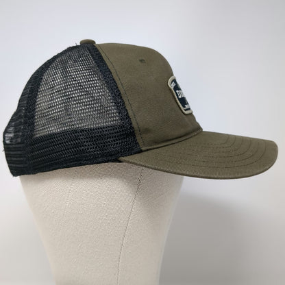 Dickies Trucker Hat Brown One Size Mesh Snapback Workwear Logo Graphic Patch