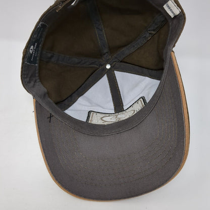 Mossy Oak Strapback Hat Brown One Size Adjustable Embroidered Outdoor Cap