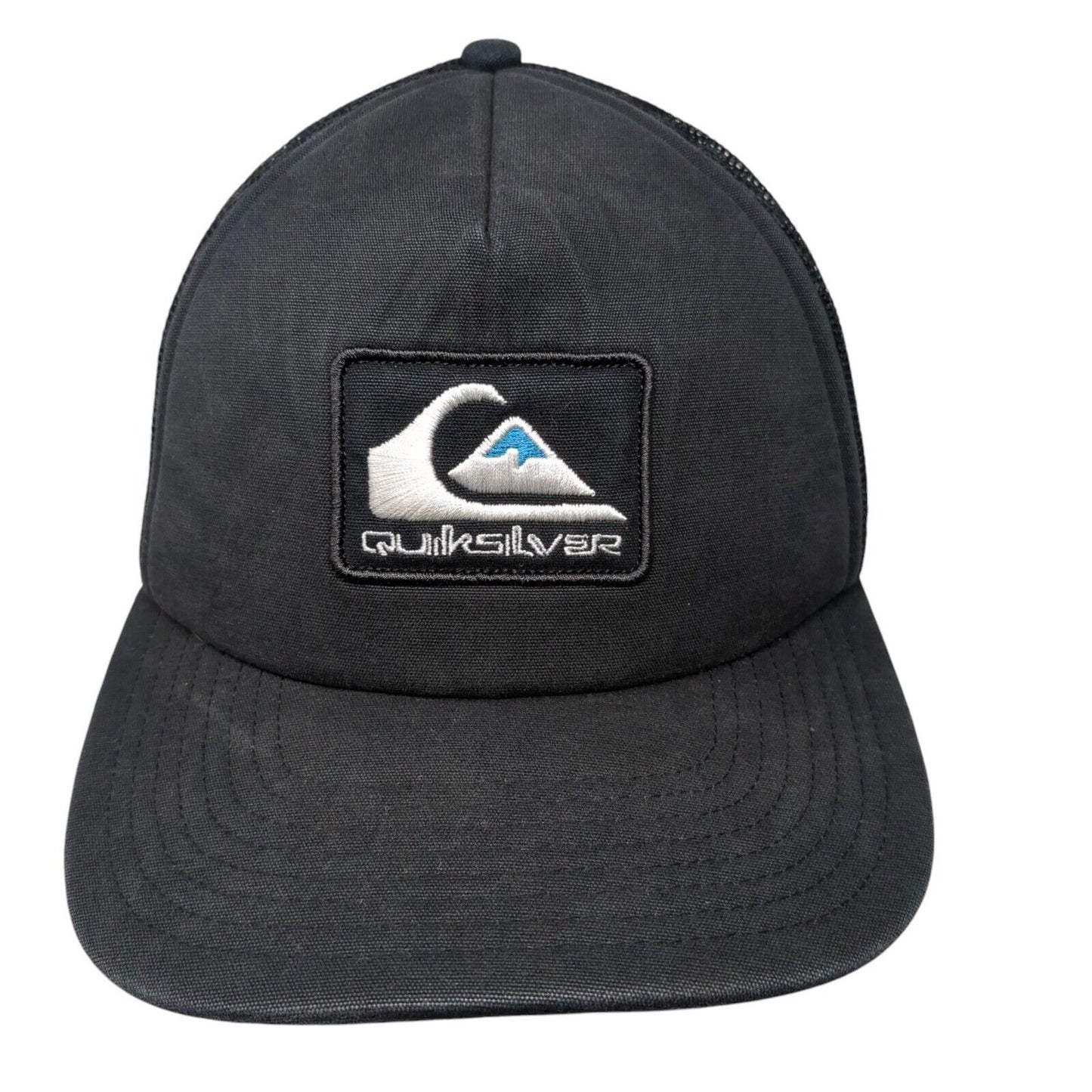 Quiksilver Snapback Trucker Hat Black OSFM Adjustable Embroidered Mesh Back