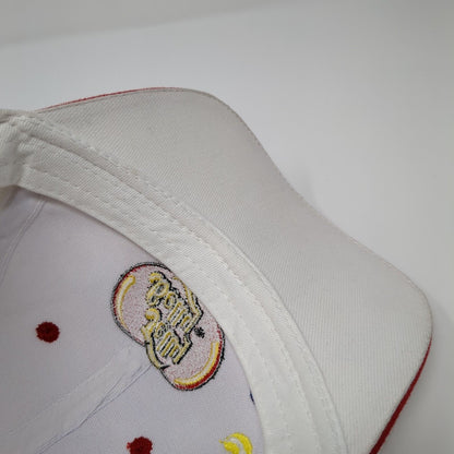 Jelly Belly Slideback Hat White One Size Adjustable 6 Panel Town Talk
