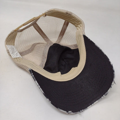 I Run On Caffeine Chaos And Cuss Words Trucker Hat Multi One Size Plaid