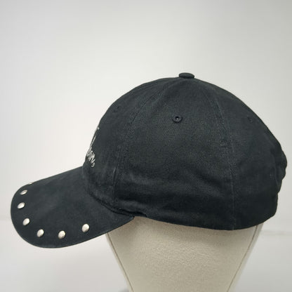 Harley-Davidson Baseball Cap Black One Size Silver Studded Hat Adjustable Script