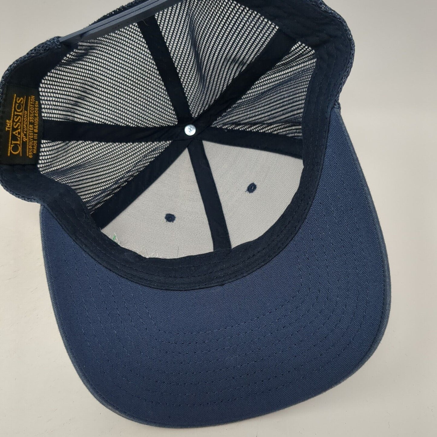 Josie's Organics Snapback Trucker Hat Blue One Size Mesh Back Yupoong