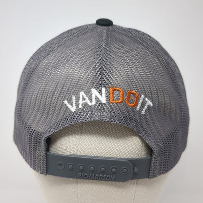 Van Do It Snapback Trucker Hat Black One Size Adjustable Mesh Back Richardson