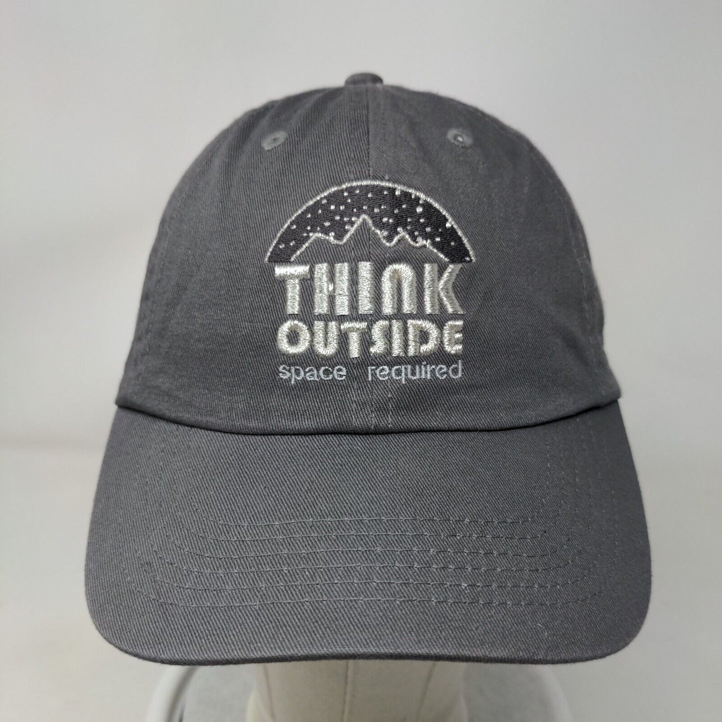 Think Outside Space Required Slideback Hat Gray One Size Embroidered