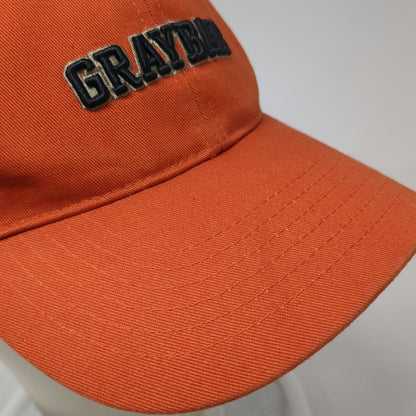 K-Products Graybar Baseball Cap Orange One Size Strapback Embroidered Logo Hat