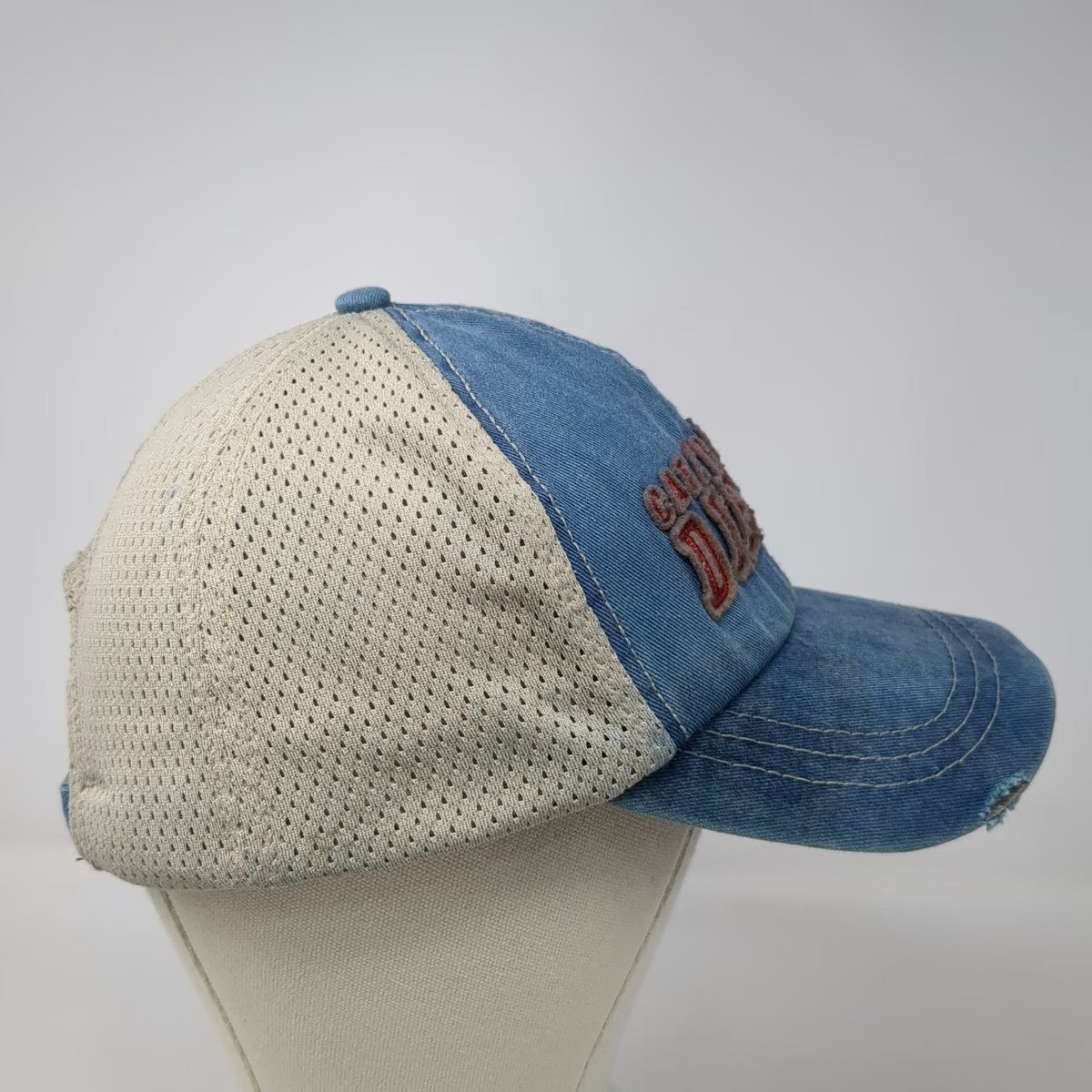 CAT Caterpillar Diesel Baseball Cap Blue One Size Mesh Back Slideback Hat