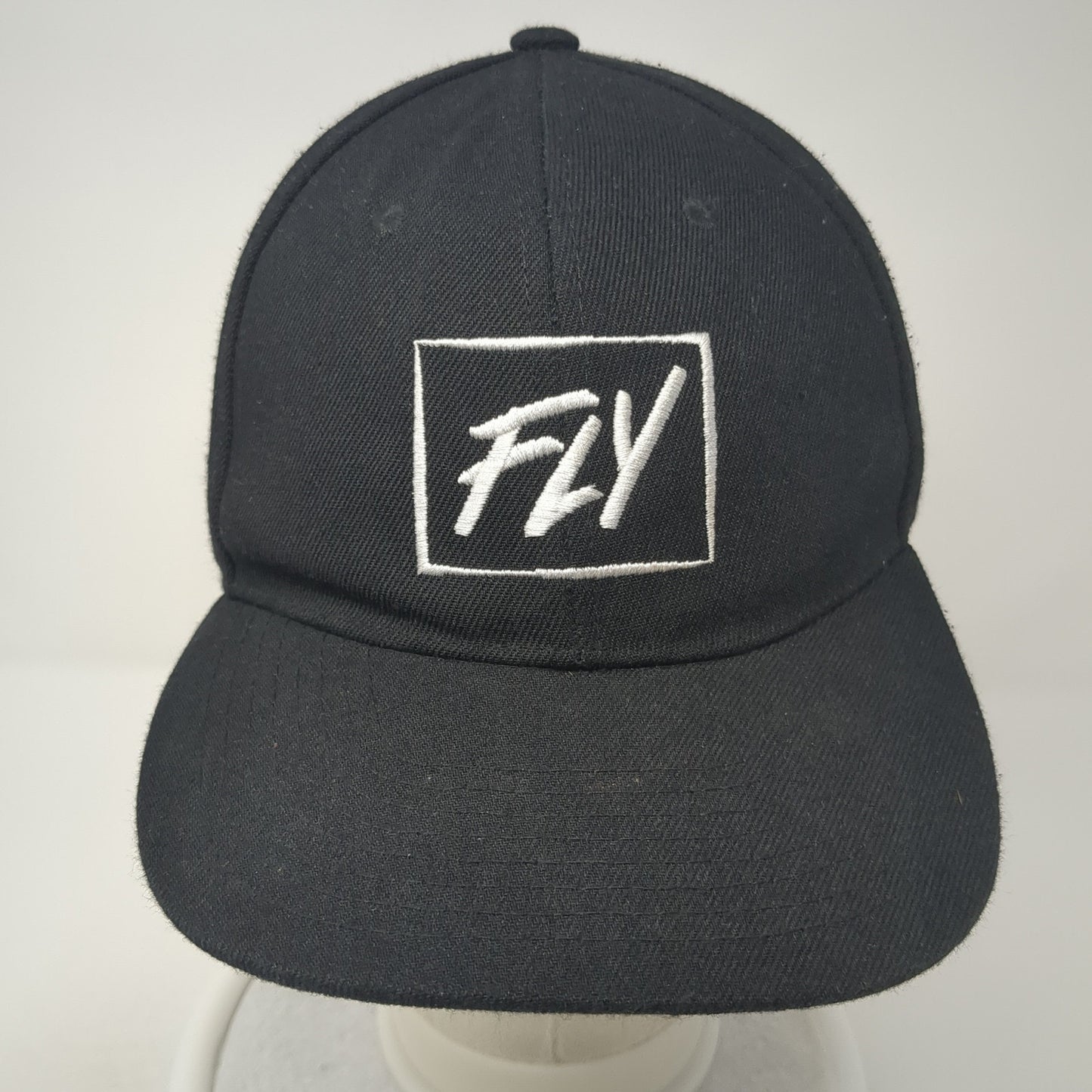 Fly Snapback Hat Black One Size Adjustable Embroidered 6 Panel Outdoor