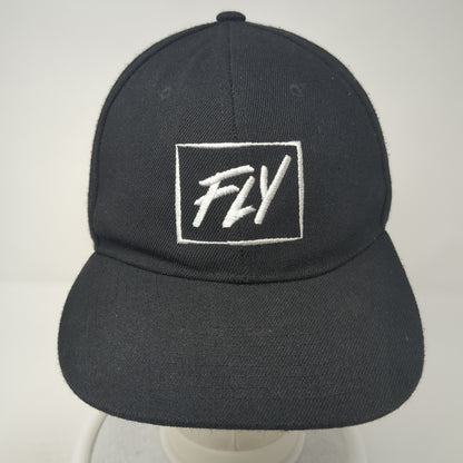 Fly Snapback Hat Black One Size Adjustable Embroidered 6 Panel Outdoor