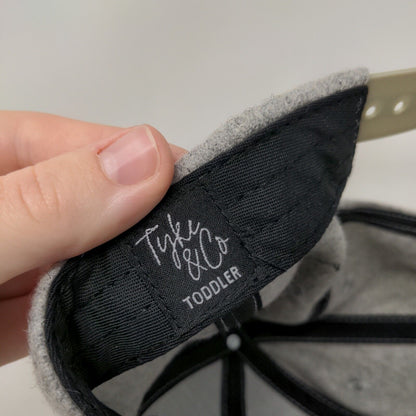 TYKE & CO Patch Snapback Hat Gray Toddler Adjustable Vent Holes