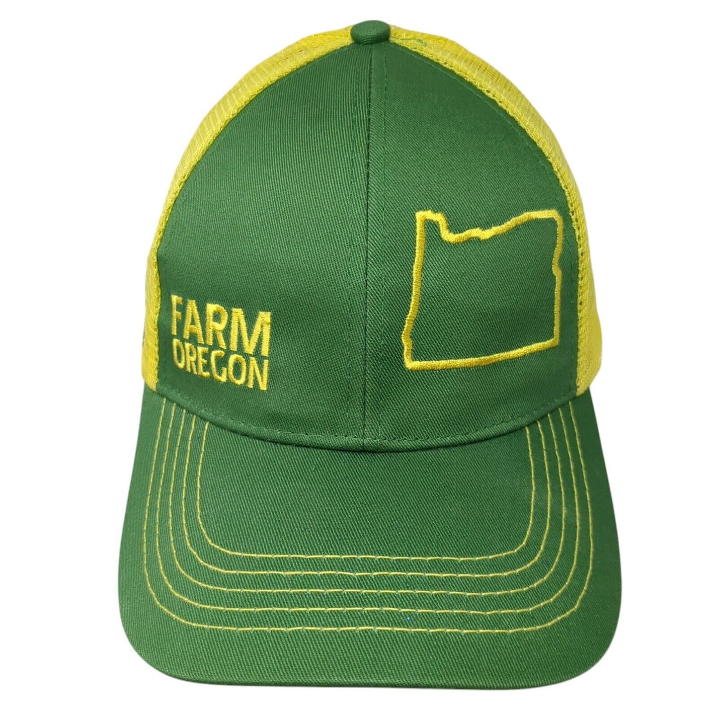 Farm Oregon Snapback Trucker Hat Multicolor OS Adjustable Mesh Back John Deere