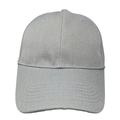 Unbranded Men's Strapback Hat Gray Adjustable Blank Polycotton