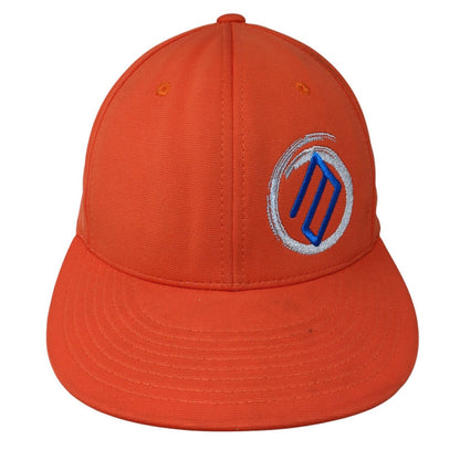 Richardson Pulse Fitted Hat Orange S-M Embroidered Logo Solid 6 Panel