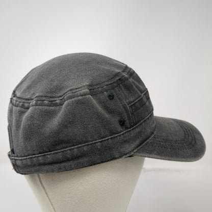 Army Cap Gray One Size Washed Cotton Slideback Buckle Sport Patch Cadet Hat