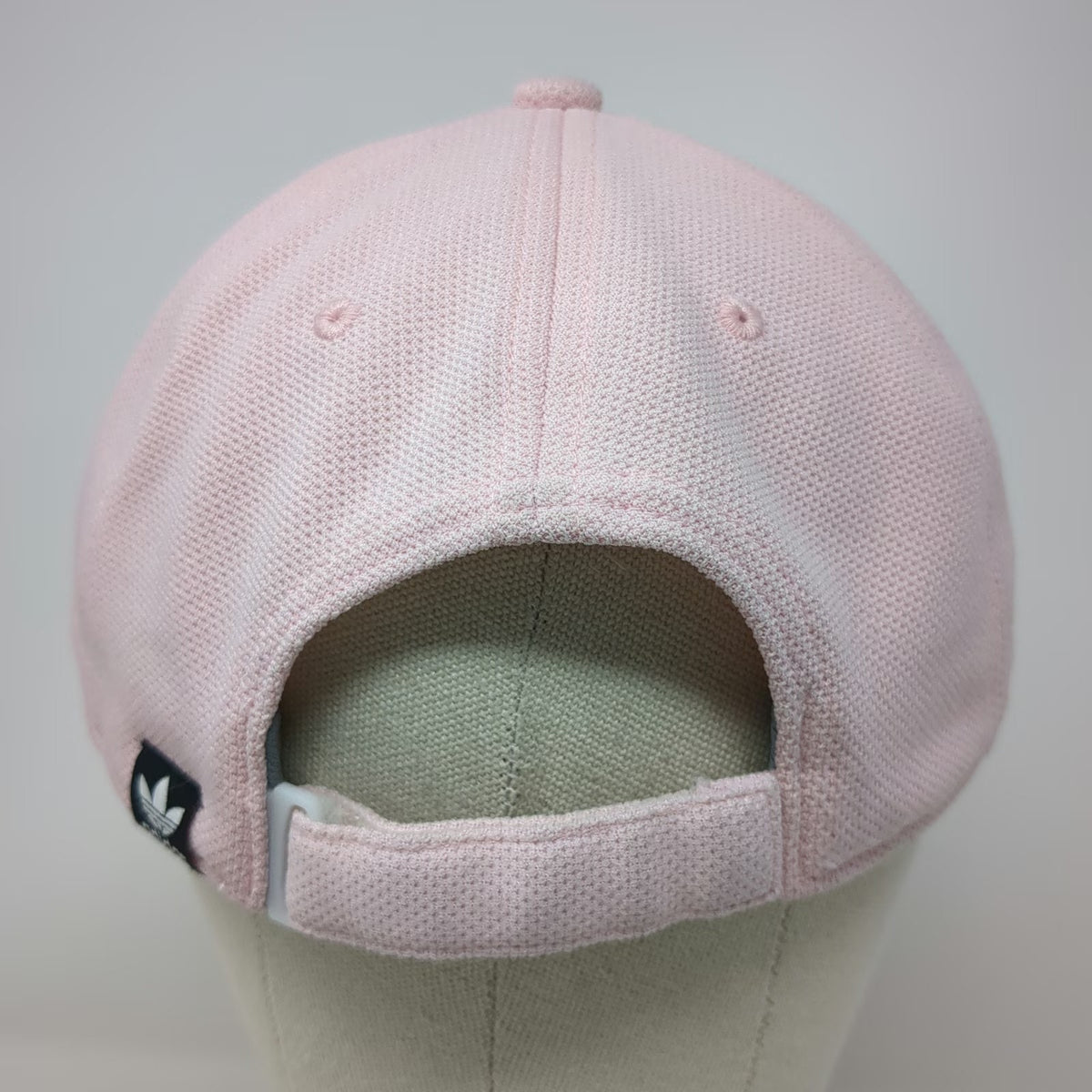 Adidas Baseball Cap Pink One Size Trefoil Logo Strapback Textured Sport Hat