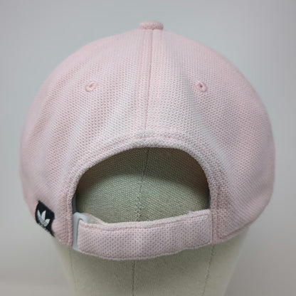 Adidas Baseball Cap Pink One Size Trefoil Logo Strapback Textured Sport Hat