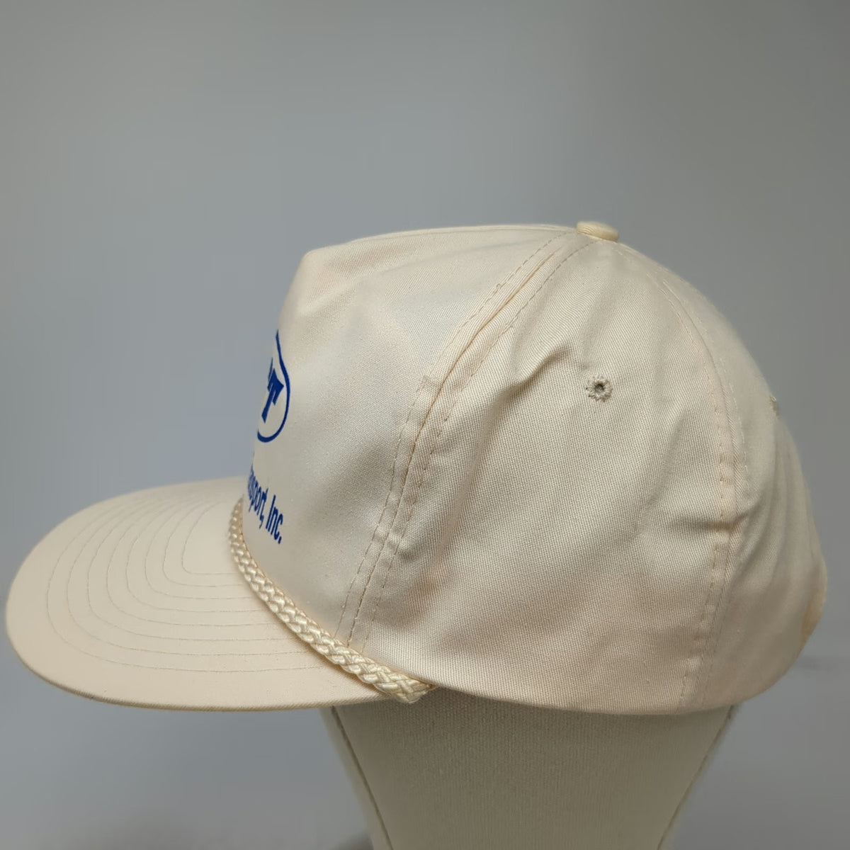 Nissin 5 Panel Beige One Size TCT Trans Continental Transport Rope Hat Slideback