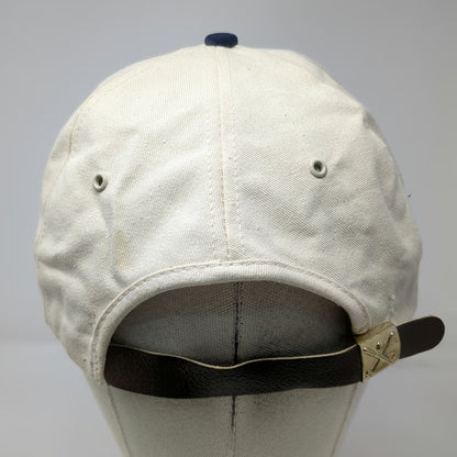 K-Products 5 Panel White Blue OS Vintage Hello Sugar Seedex Leather Strap Hat