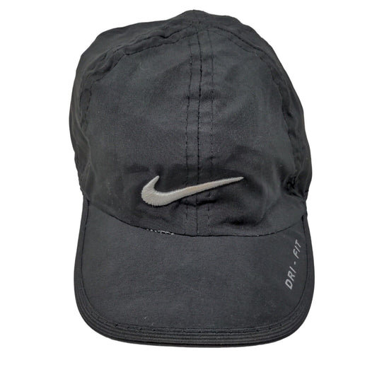 Nike Dri Fit Boy's Strapback Hat Black Adjustable Embroidered Swoosh Logo