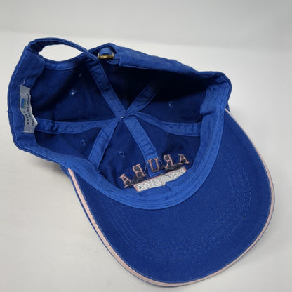 Aruba One Happy Island Est. 1499 Dushi Slideback Hat Blue OS Adjustable Cotton