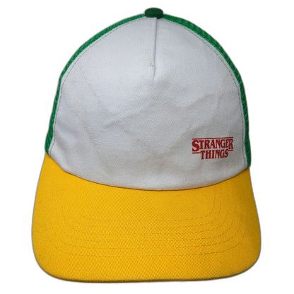 Netflix Stranger Things Trucker Hat White Green Yellow One Size Mesh Snapback