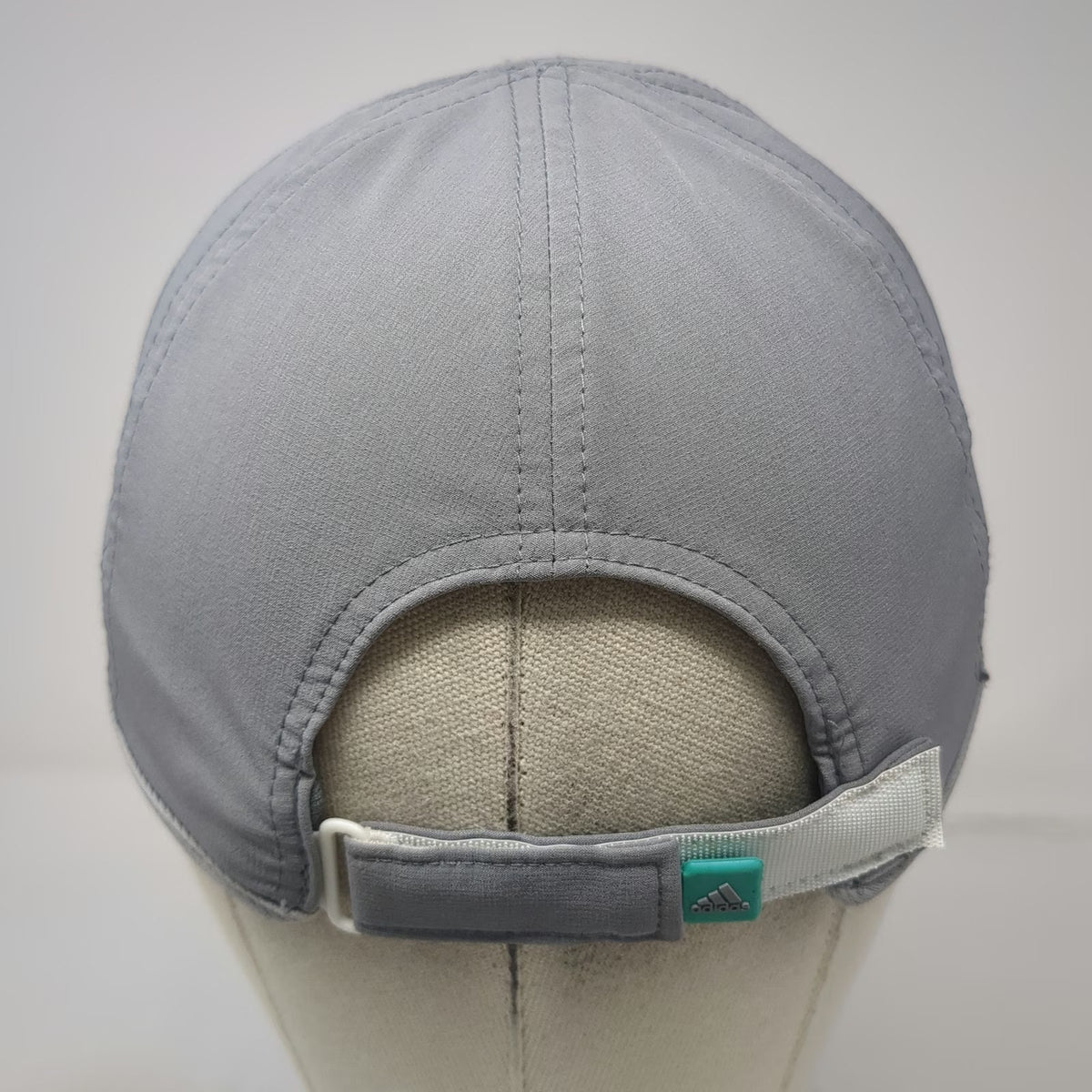 Adidas Baseball Cap Gray One Size Adizero Mesh Performance Running Strapback Hat