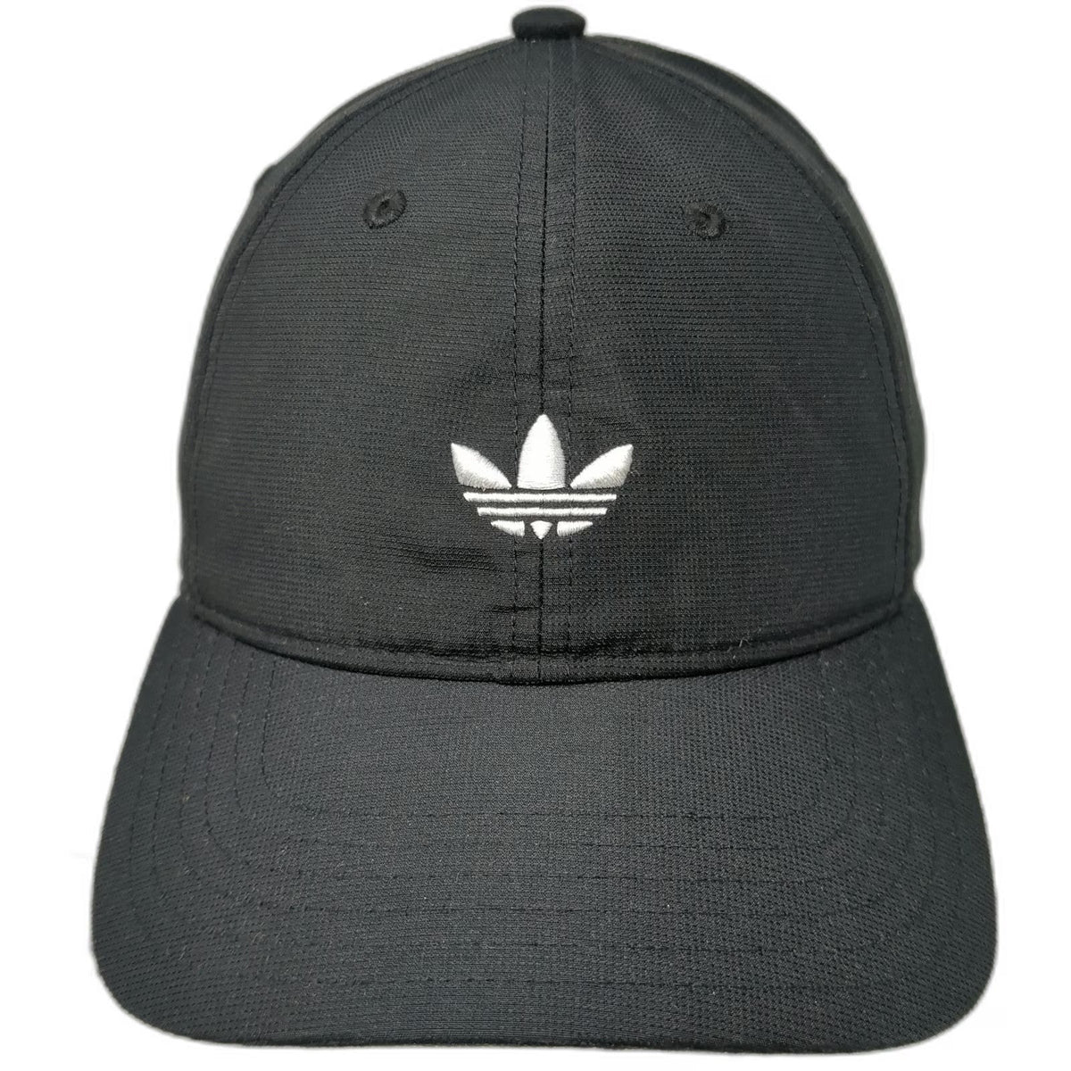 Adidas Baseball Cap Black One Size Trefoil Logo Side Graphic Polyester Strap Hat