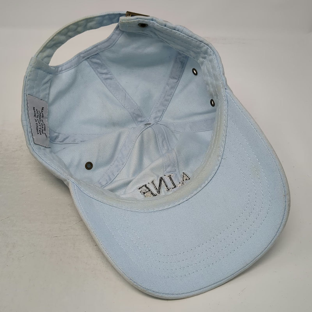 Maine Scene Inc Baseball Cap Blue OSFM Vacationland Cotton Slideback Moose Hat