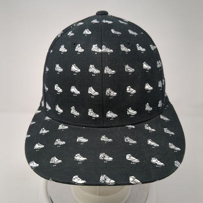 Nike Jordan AF-1 Fitted Hat Black Size S/M All Over Print Shoe Graphic Logo