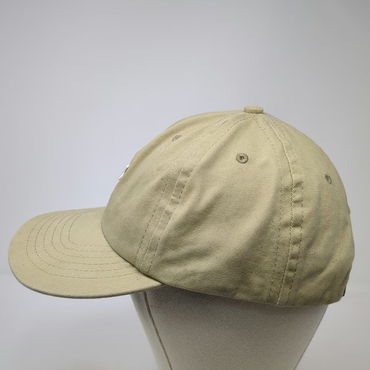 Dark Seas Snapback Hat Beige One Size Shark Logo Embroidered Baseball Cap