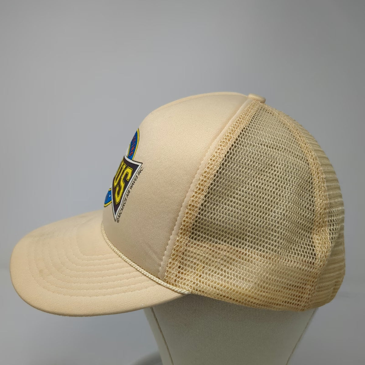 Air Waves Inc Trucker Hat Beige One Size Everlasting Jesus Life Faith Christian
