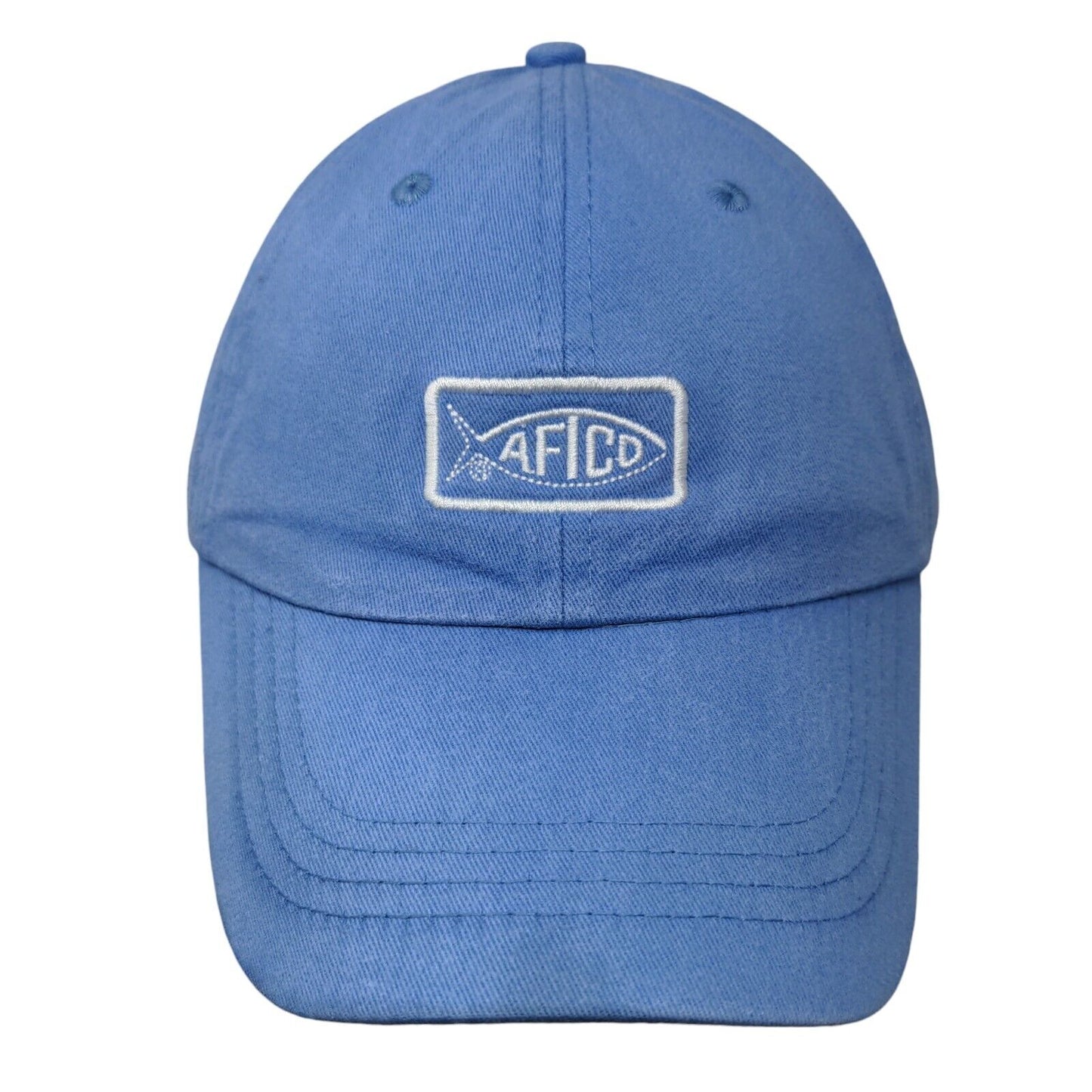 AFTCO Slideback Hat Blue OSFA Embroidered Adjustable Vent Holes