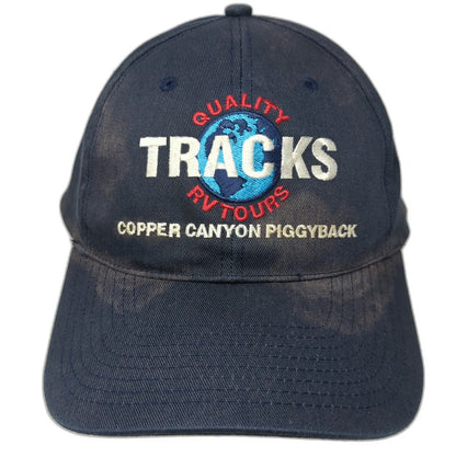 Quality Tracks RV Tours Copper Canyon Piggyback Blue One Size Baseball Cap Hat