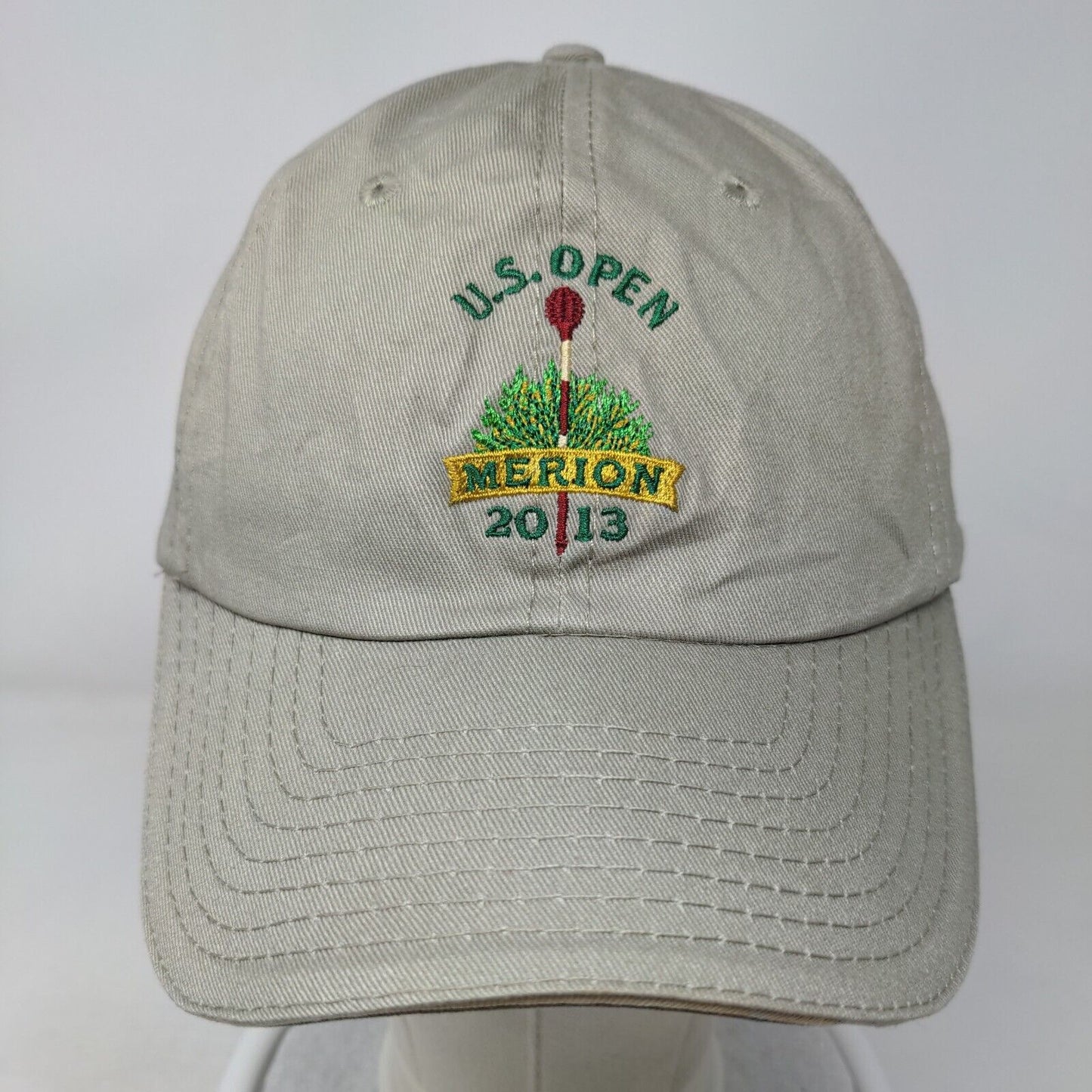 USGA US Open 2013 Merion Slideback Hat Tan Embroidered Logo Golf