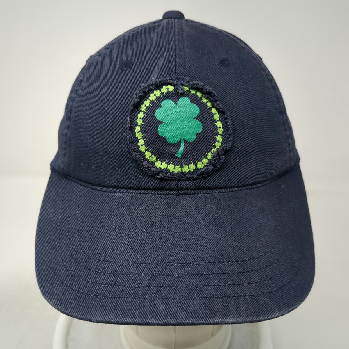 Old Navy Baseball Cap Blue Green One Size Shamrock Patch Cotton Strapback Hat