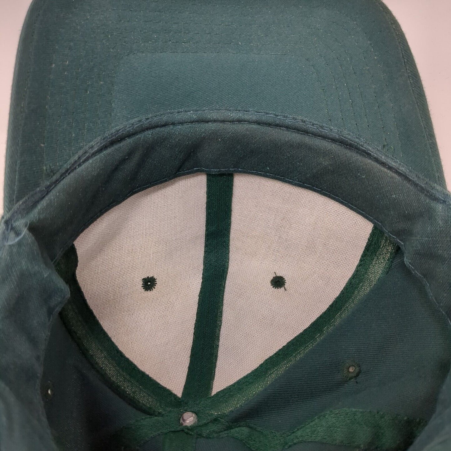 Unbranded Slideback Hat Green One Size Adjustable Blank Solid Vent Holes
