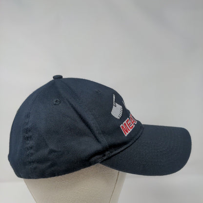 Adam's Meat Shop Strapback Hat Blue One Size Adjustable 6 Panel Port Authority