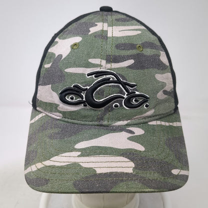 Bio-Domes Orange County Choppers Baseball Cap Green Black Camo One Size Hat Flex