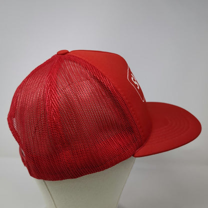 Yupoong Safeway Red One Size Trucker Hat Mesh Snapback Polyester Foam Front