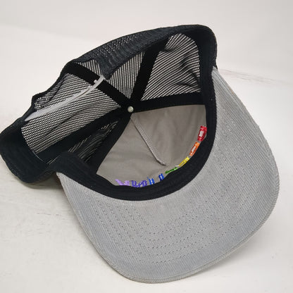 Richardson Trucker Hat Gray One Size Rainbow Prefunk Corduroy Mesh Rope Snapback